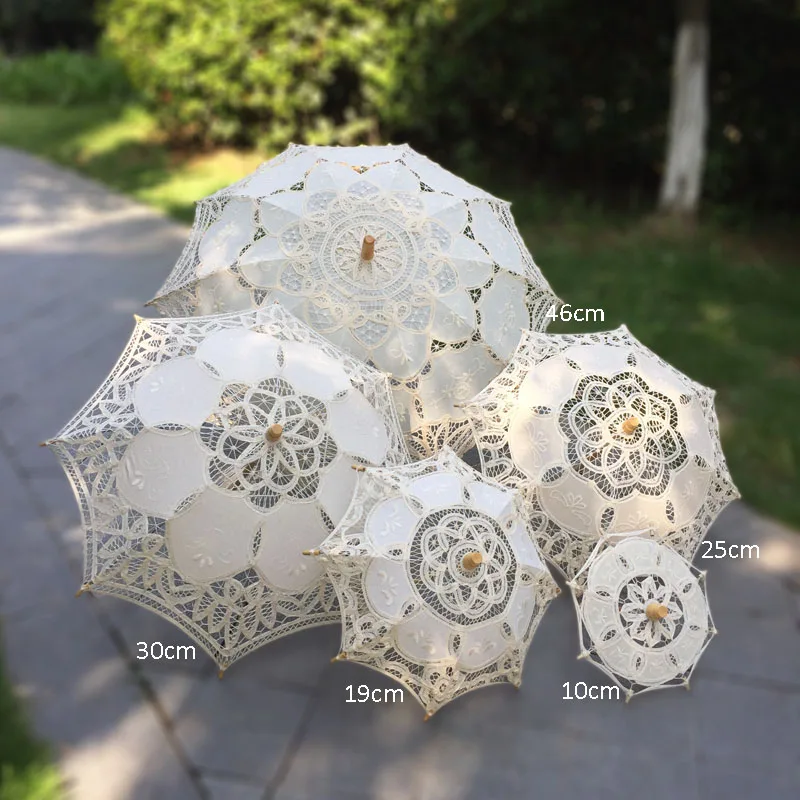 Amelie Lace parasol set beige