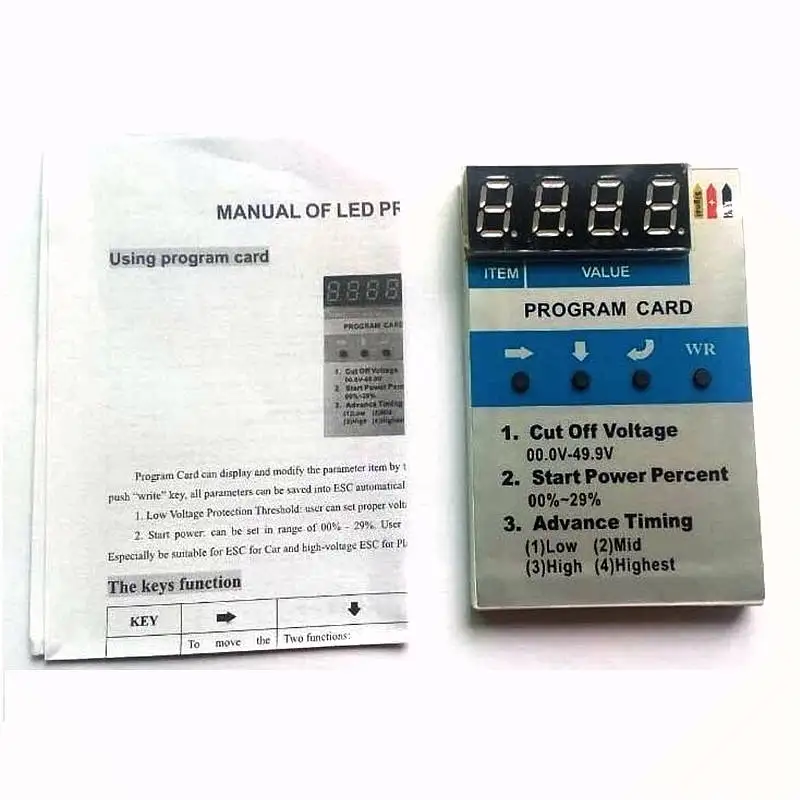 

ESC program card for XC XP series RC airplane car