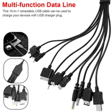 Многофункциональный USB кабель для передачи данных 10 в 1 универсальный мульти контактный кабель Зарядное устройство USB кабель-адаптер кабель для передачи данных Шнур для ноутбука ПК