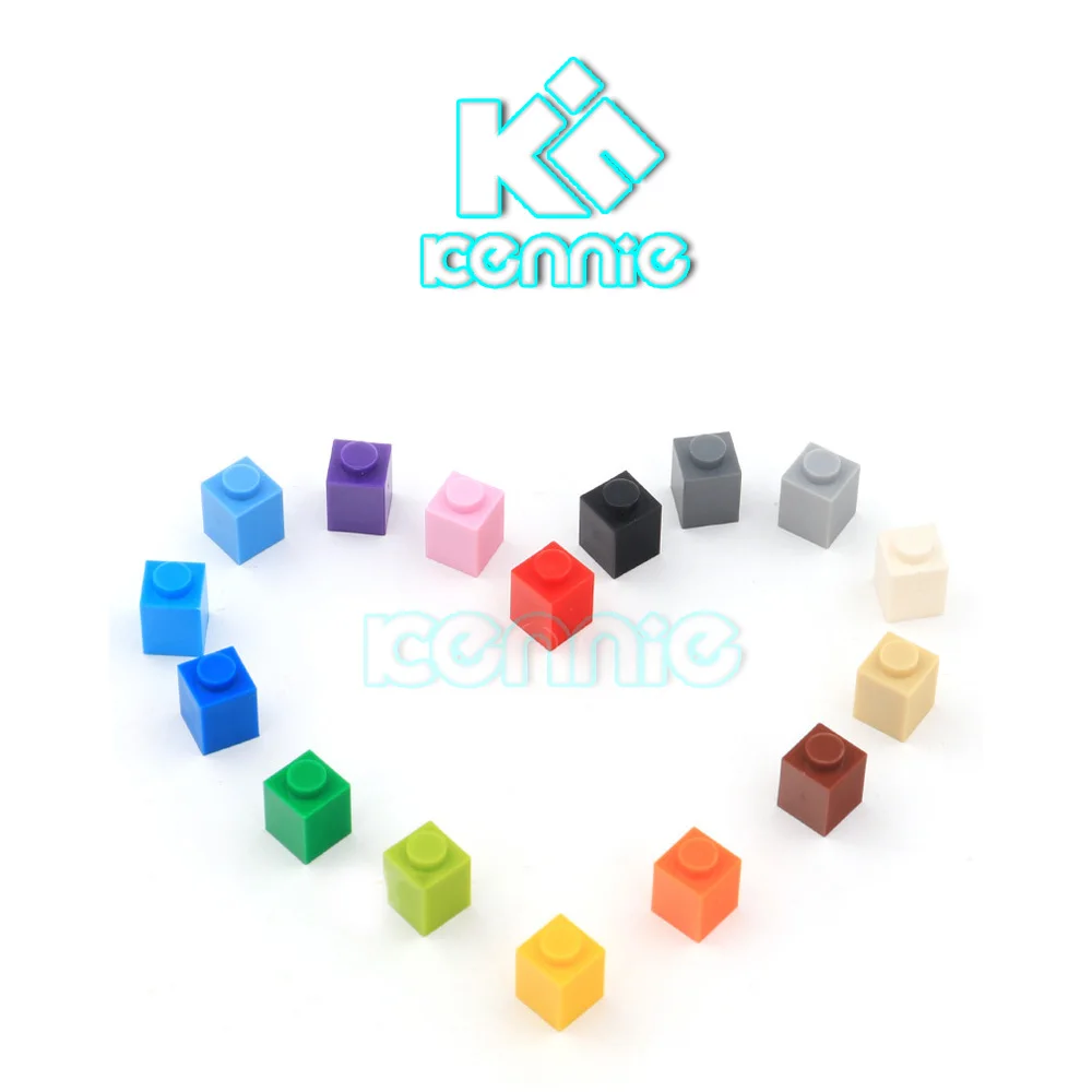 

2200pcs/lot Kennie NO.3005 Bulk color Parts bulk 1x1 high brick Particles Classic Small Building Blocks Parts DIY toys 1K