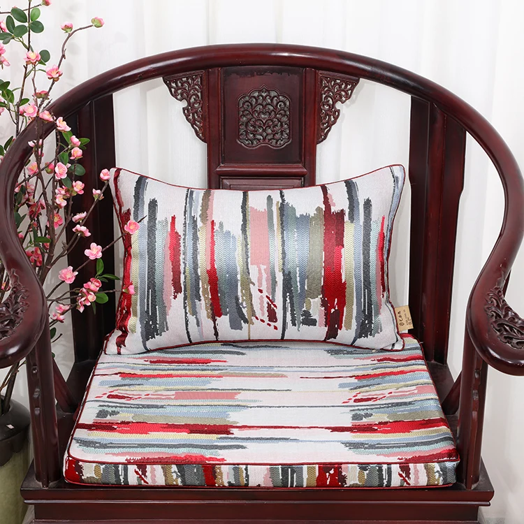 Роскошный толстый софа, кресло, сидение подушка для поясницы диванная подушка под спину высокого класса цветочный китайский Шелковый стул подушки для домашнего декора сиденья
