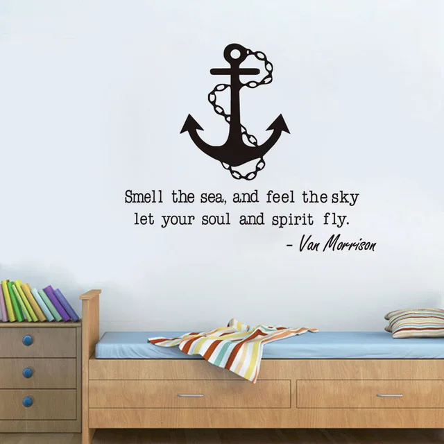 Funny Sailing Quote With Anchor Wall Sticker Home Decor Living Room Funny Sailing Quote With Anchor Wall Sticker Home Decor Living Room Removable