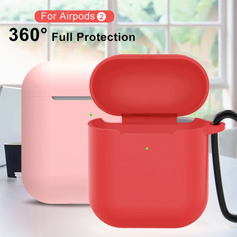 Противоударный чехол для наушников AirPods 2 ТПУ силиконовый защитный беспроводных
