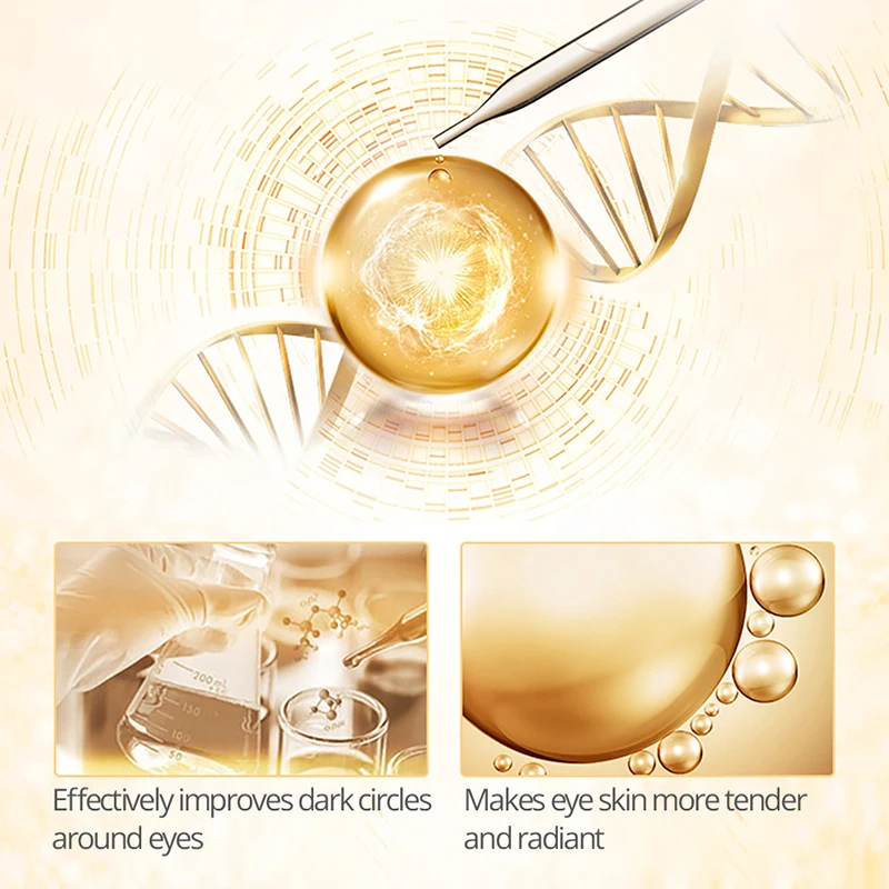 IMAGES Golden eye cream Anti-Puffiness Remove Wrinkles  Dark Circle  Hyaluronic Acid Eye Patches Skin Care Moisturizing