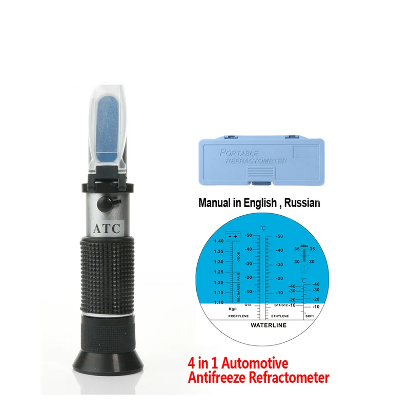 

Automotive Car Antifreeze Refractometer Freezing Point Urea Adblue Battery Fluid Antifreeze Water Tester Inspect ATC Tool