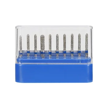 

10Pcs 1.6mm Dental Diamond Burs Drill Teeth Whitening Tool Polishing Grinding Disinfection Block High Speed Handpieces Holder