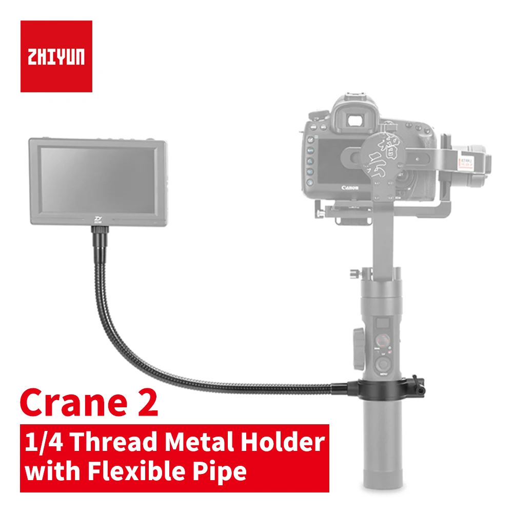 

Zhiyun 1/4 Thread Metal Holder With Flexible Pipe Crane 2 Handle Camera Gimbal Accessories Magic Arm Clamp for Video Monitor