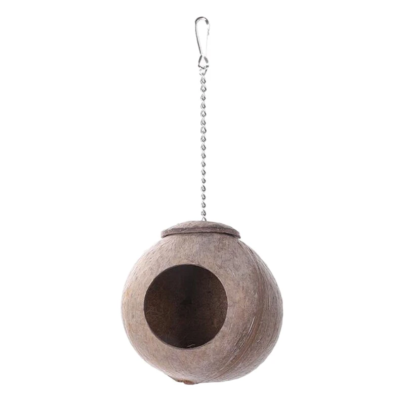 

Promotion! Natural Coconut Shell Bird Nest House Hut For Pet Parrot Budgies Parakeet Cockatiels Conure Canary Finch Pigeon Cag
