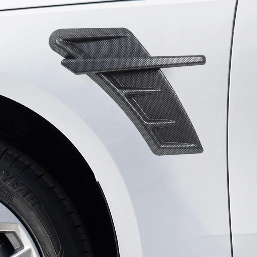 

For Audi A4 A6 A5 Q3 Q5 Q7 A3 RS Side Fender Emblem Carbon Fiber Shark Fin Badge Decal Sticker