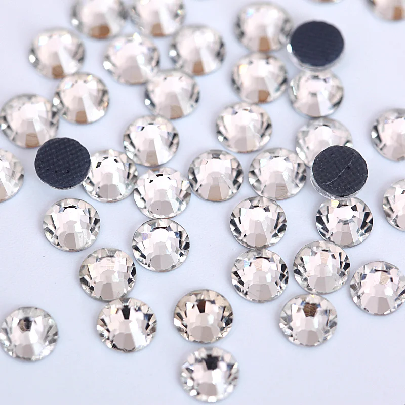 

Clear Crystal DMC Hotfix Rhinestones Flatback Glass Iron On Hot Fix Rhinestones Iron On Strass For Transfer Motif Designs Y2873