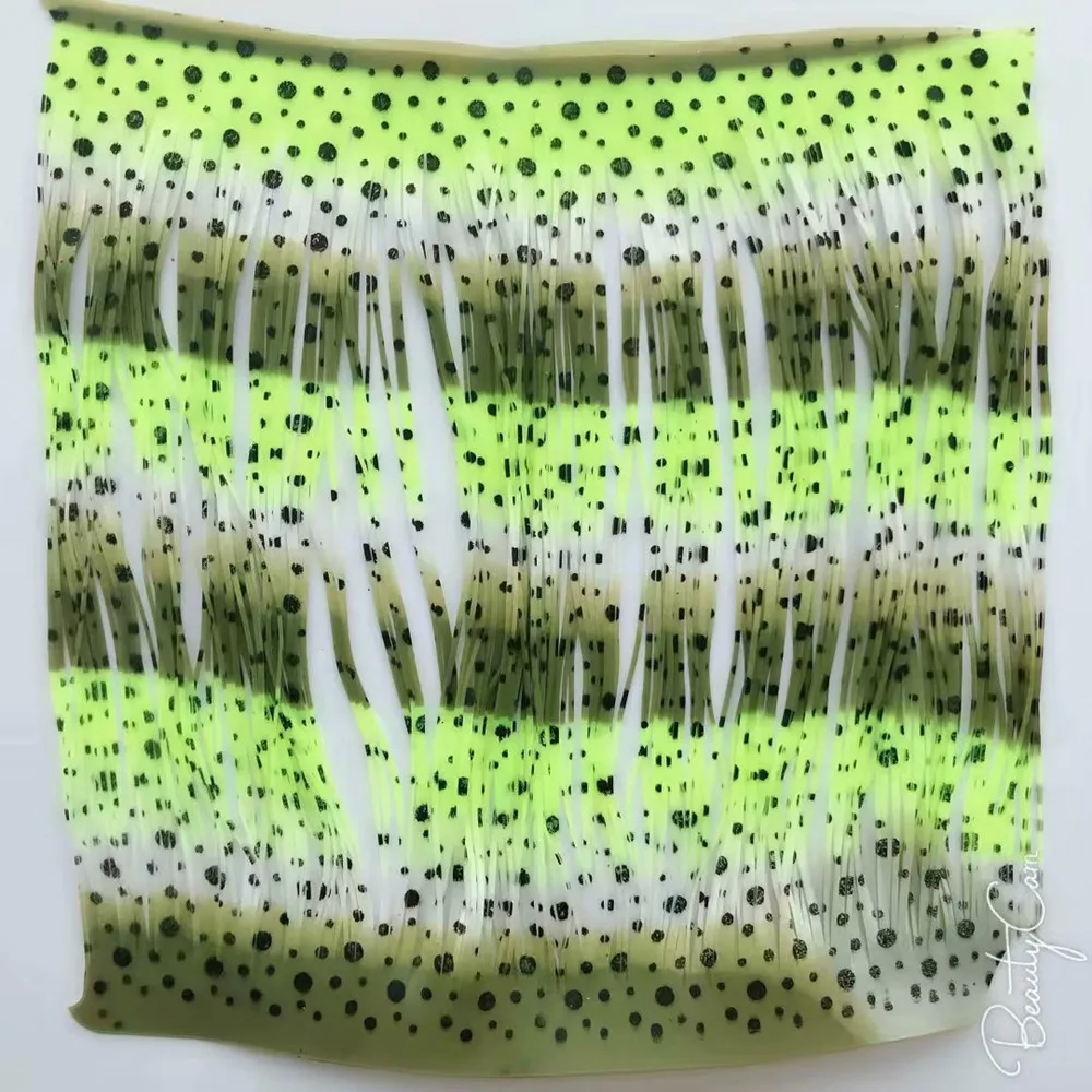 

Fishing Lure Silicone Skirt Layers,Silicone Skirt Material for Tackle Craft, DIY Spinner, Rubber Jigs, Buzzbait--233