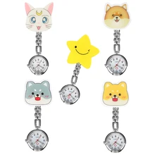 Уникальные пластиковые Мультяшные узоры орнамент медсестры Премиум кварцевые часы для женщин медсестры практичные светящиеся функциональные Подвесные часы