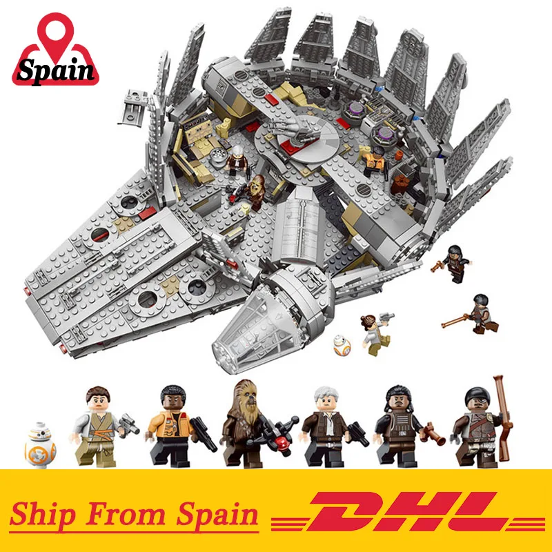 DHL 05007 Millennium Falcon строительные блоки Пробуждение силы игрушки со Звездными войнами