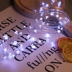 Гирлянда на батарейках пробковая Рождественская светодио дный светодиодная Алмазная медная лампа Новогоднее светодио дный Украшение