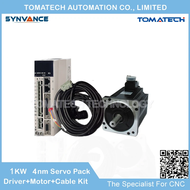 

Best Quolity servo kits 130mm flange 1.0KW 2500rpm 4nm 130ST-M04025 servo motor and Servo driver with cable