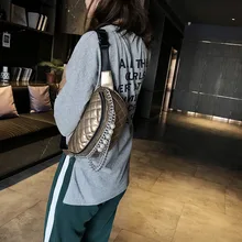 Женская сумка с поясом, модная сумка с цепочкой из бисера и карманом, поясная сумка из искусственной кожи, сумка через плечо, банановые сумки, маленький карман