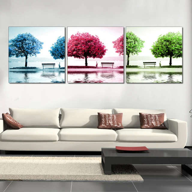 3 panel wall art landscape panel abstract season tree oil painting on canvas picture cuadros wall art 3 panel wall art landscape panel abstract season tree oil painting on canvas picture cuadros wall art