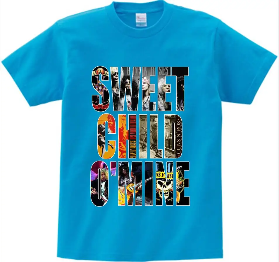 От 3 до 9 лет, дети/мальчик/девочка, знаменитая рок-группа guns N Roses guns, футболка с принтом, Детская верхняя одежда с музыкальным рисунком, футболка для малышей, модная футболка, NN - Цвет: blue childreT-shirt