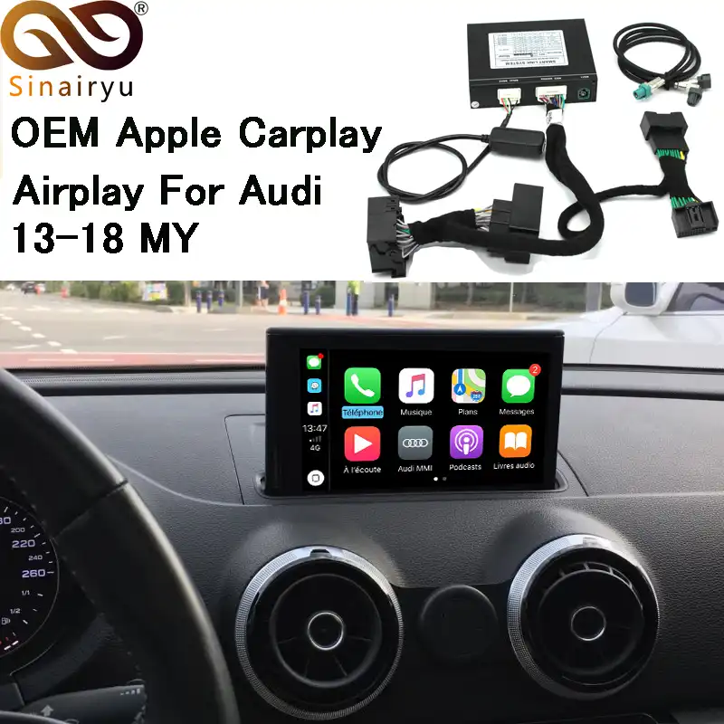 sinairyu apple carplay interface for audi a3 mmi factory screen upgrade with ios12 airplay screen mirroring car multimedia player aliexpress