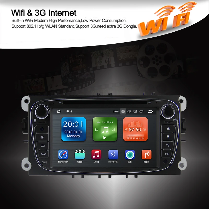 Perfect KSAOTU 7" DAB+ 4G Android 8.0 Car DVD Player SD GPS for Ford Mondeo Focus S/C-Max Galaxy 4 Perfect KSAOTU 7" DAB+ 4G Android 8.0 Car DVD Player SD GPS for Ford Mondeo Focus S/C-Max Galaxy 4