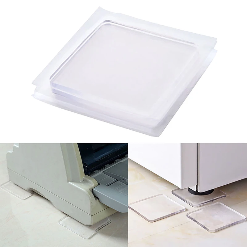 

4pcs Foot Feet Tailorable Mat Refrigerator Floor Furniture 4*4cm Washing Machine Anti Vibration Pad Shock Proof Non Slip