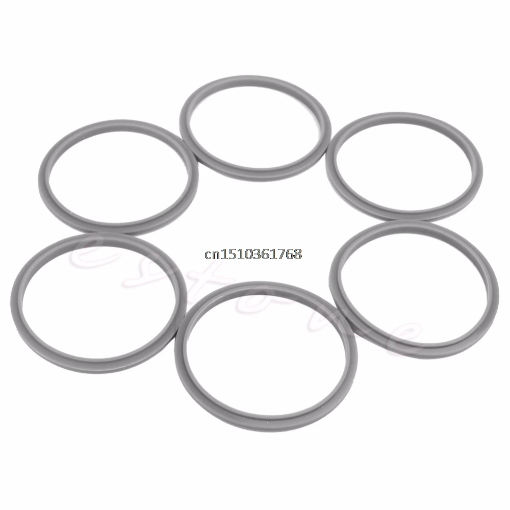 

6Pcs New Replacement Gaskets Rubber Seal Ring For Magic Bullet Flat Cross Blade #Y05# #C05#