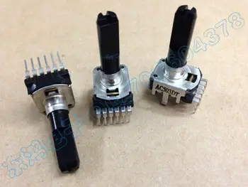 

5pcs Japanese NOBLE type RK12 potentiometer 6 feet with midpoint AC503DT axis long 23mm..