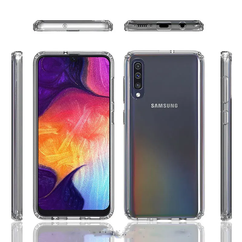 For Samsung A50 Case Crystal Hybrid TPU Bumper Clear Hard Plastic Back Cover Cases For Samsung Galaxy A40 A70 A10 A20 A30 2019