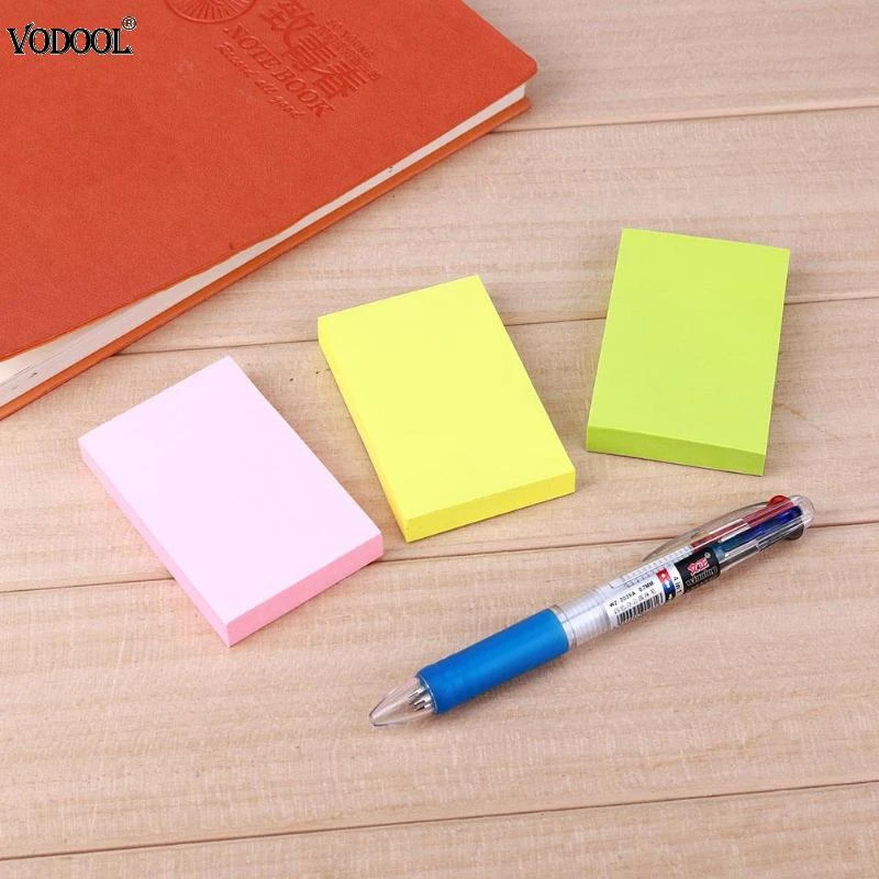 Buy 100 Sheets Self Adhesive Stickers Memo Pad Candy Color Notepad Notepad