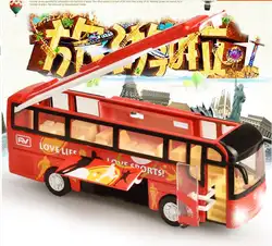 Распродажа высокое качество 1:32 сплава отступить модель автобуса, высокая имитация туристический автобус, flash игрушечный автомобиль, беспла