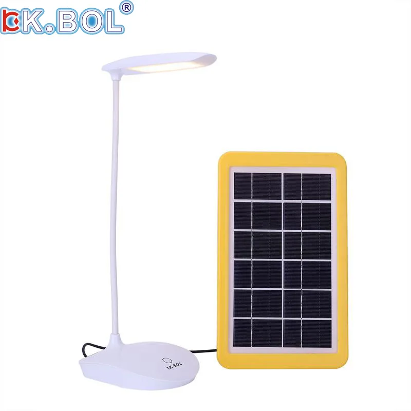 

Solar Charging Desk Lamp 6W3000 Ma Eye Protection Touch Three Lights Dimming and Plugging