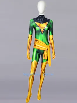 

Jean Grey X-men Costume Dyesub Girls Superhero Cosplay Zentai Body Suit 2018 New Spandex Game Catsuit Custom Made Free Shipping