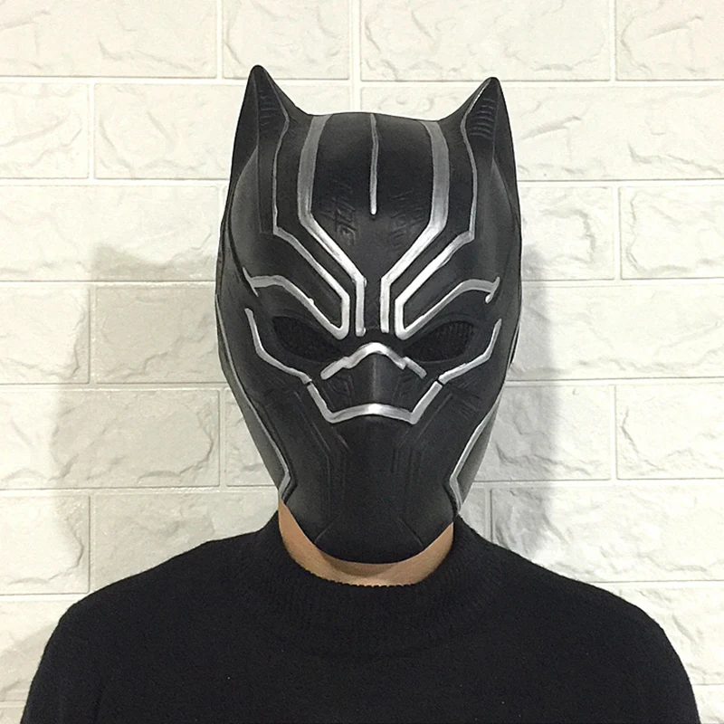 Black Panther Mask Helmet Movie Superhero Black Panther Masks Avengers Infinity War Halloween Cosplay Mask Superhero Figure Prop