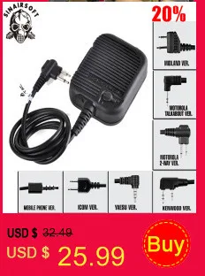 Для Motolora Talkabout/2-way/Kenwood/ICOM/Yaesu/Midland Тактический Охота Z 123 Ztac стиль беспроводной PTT для гарнитуры