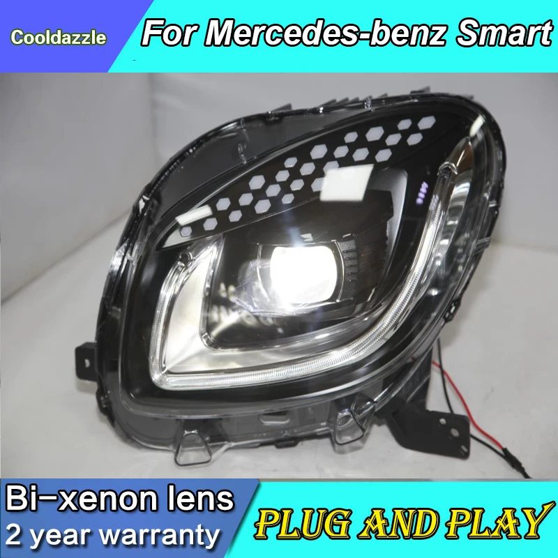 For Mercedes Benz Smart LED Head Light 2015 2016 2017 Year Lamps Front Lights WIth Daytime Running | Автомобили и мотоциклы