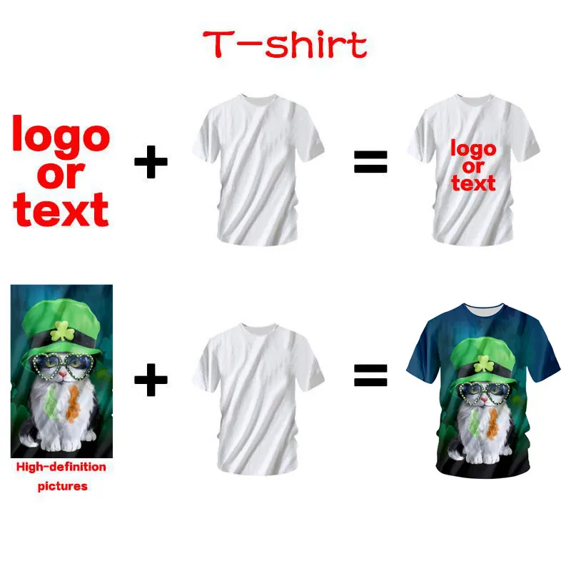 Customized t shirt your own designed Women Men Custom t shirt Print logo 3d Picture Tshirt Summer Short Sleeve Casual Tops Tees (2)