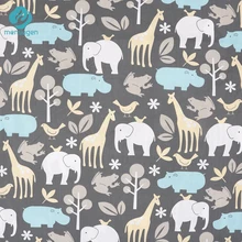 6 цветов можно выбрать 1 ярд мультфильм животных напечатаны хлопчатобумажная ткань для лоскутного квилтинга ткань для постельного белья швейные ткани