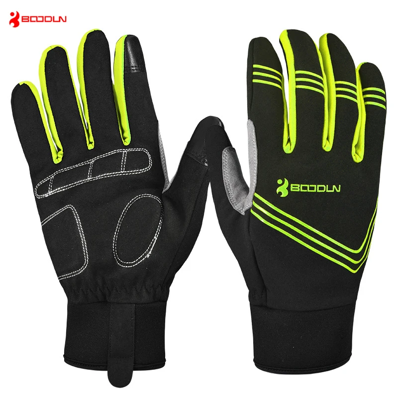 

BOODUN Men Woman Cycling Gloves Touch Screen Bike Sport Shockproof Anti Slip MTB Road Winter Warm Full Finger Bicycle Gloves