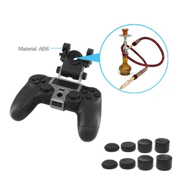 

180 Degree Adjustable Tobacco Pipe Clip Holder Bracket for Playstation 4 PS4 Slim / PS4 PRO Mount Stand With 8 Thumbstick Caps