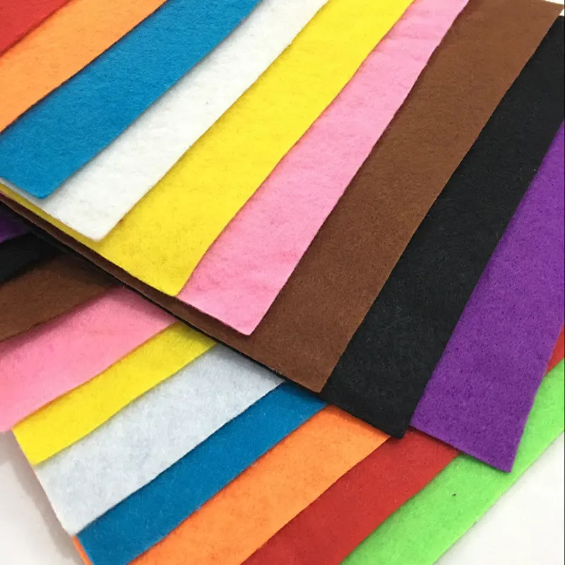 2MM Thick Felt Fabric - 10 Sheets 30cm x 30cm - Pick your own colors  nonwoven fabric polyester DIY handmade sewing - AliExpress