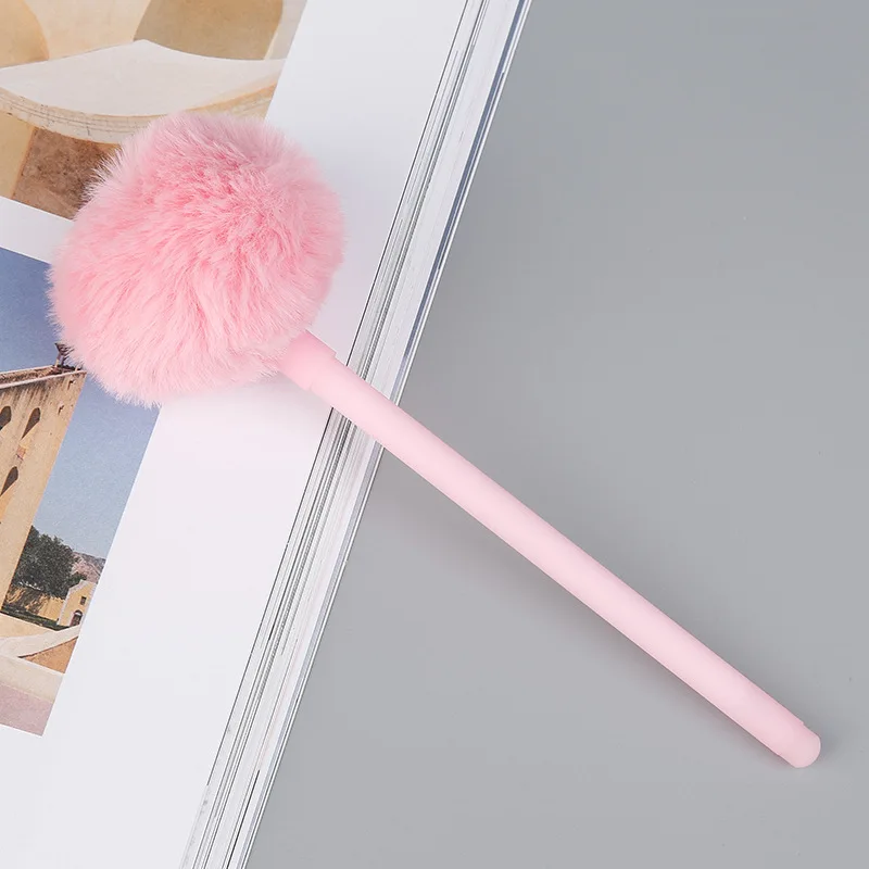 Корейский кавайный конфетный цвет плюшевая гелевая ручка 0,38 мм нейтральные ручки для девочек подарок канцелярские принадлежности Школьные принадлежности Papelaria Escolar - Цвет: pink