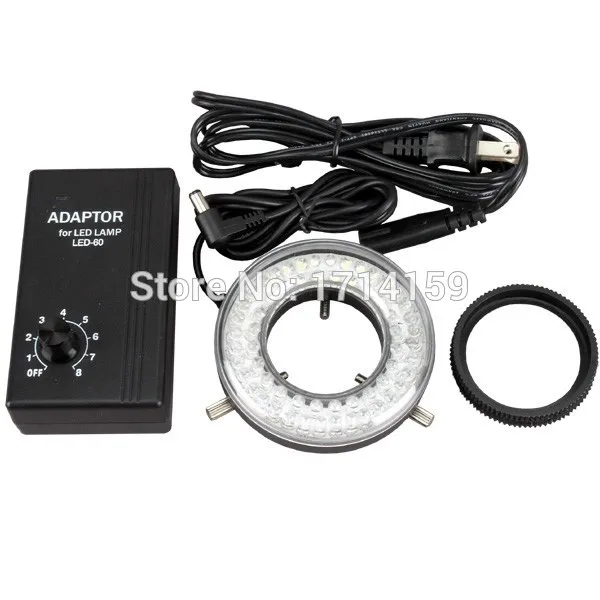 

Free shipping !!!! AmScope 64-LED Microscope LED Ring Light Illuminator with Control Box and Adapter