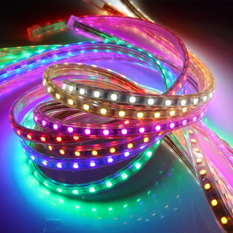 СВЕТОДИОДНАЯ лента SMD 5050 220 В водонепроницаемый гибкий светильник s RGB белый с