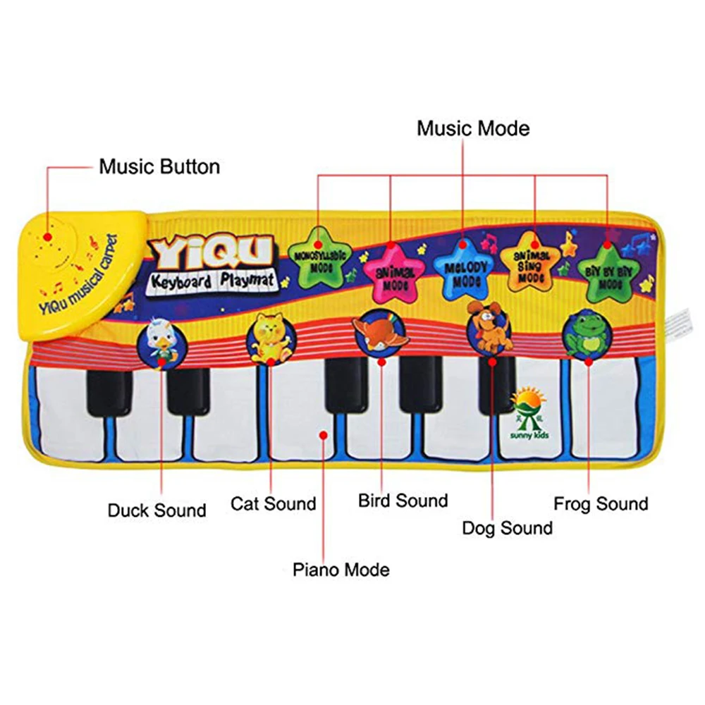 

Play mats music piano carpet Baby Keyboard Early Learning Educational Toys for Children Kids PVC Bright colors Pleasant sound