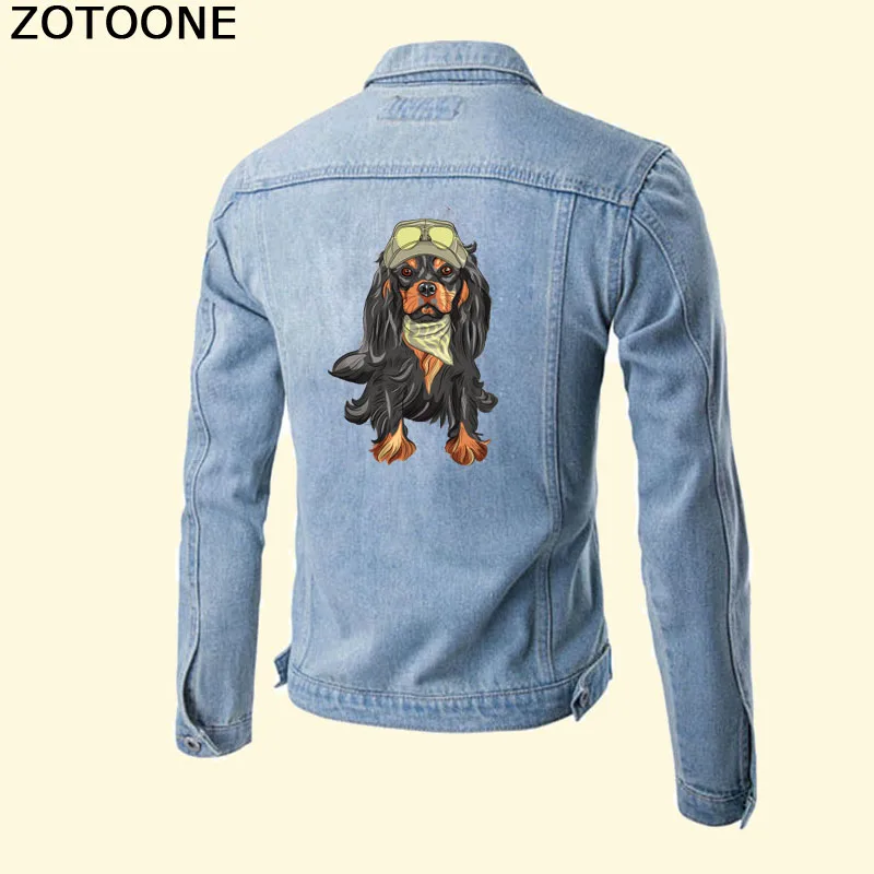 ZOTOONE мультфильм нашивки в форме собак Железный На переводной наклейке для одежды