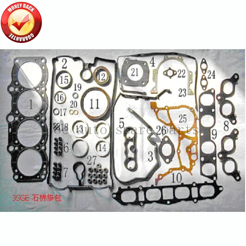 3SGE полный комплект прокладок двигателя для Toyota CELICA ST182 MR2 REV 2 GT 2.0L 16V 1998cc 89 2000 04111 74390