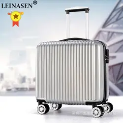Чемодан с алюминиевой рамой ABS + PC багаж 18 дюймов чемодан на колесиках Дорожный чемодан с кодовым замком сумка на колёсиках багаж с Спиннер