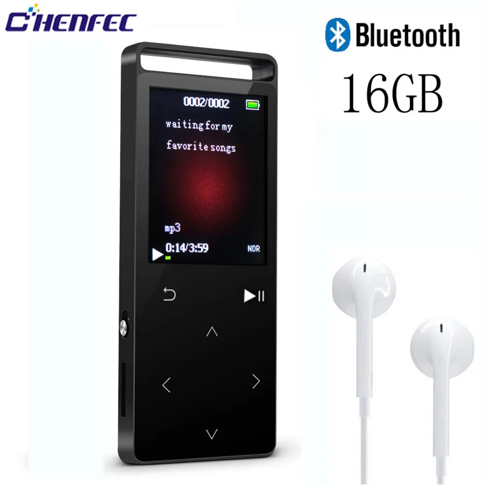 Металлический Bluetooth MP3 плеер 16G сенсорный 1 8 дюймов экран FM Радио Видео