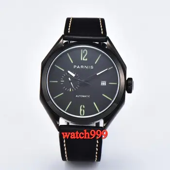 

Parnis 43mm Sapphire Crystal Glowing Green Mark Miyota Automatic Men's Watch Black Waterproof Mechanical Watch