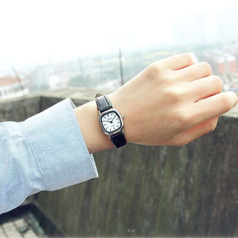

Good quality Korean edition fashion women's leahter watches stainless steel quartz wristwatches